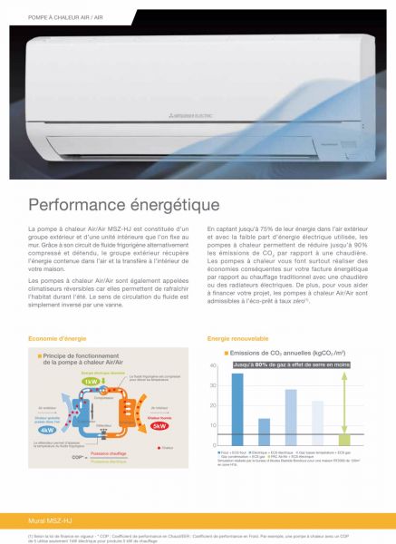 Installation Climatisation réversible Monosplit MITSUBISHI Vitrolles
