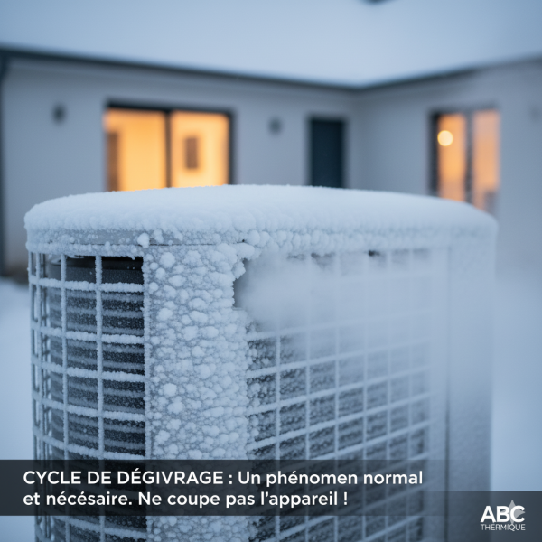 Le dégivrage est un cycle normal et nécessaire de votre pompe à chaleur en hiver